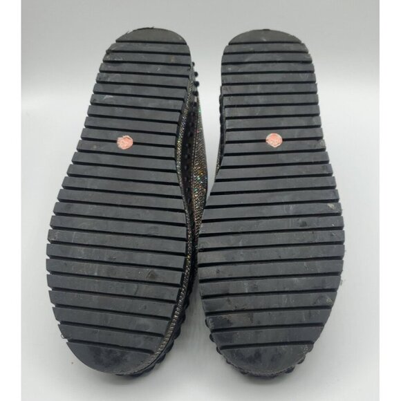 MUGUAN COMPANY 1997 Black Silver Jeweled Slip On Flats Size 250 = 8,5 US - Picture 10 of 11